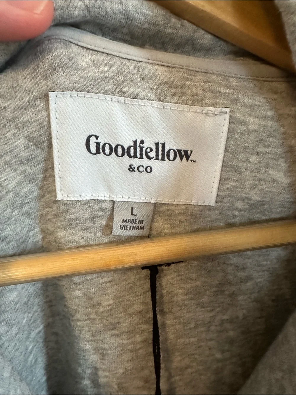 Goodfellow & Co Heather Gray Quilted Zip-Up Shirt Jacket - Picture 4 of 5